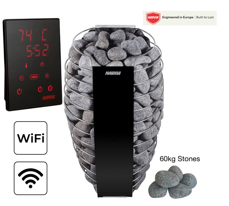Harvia Spirit SP E Electric Sauna Heater Package