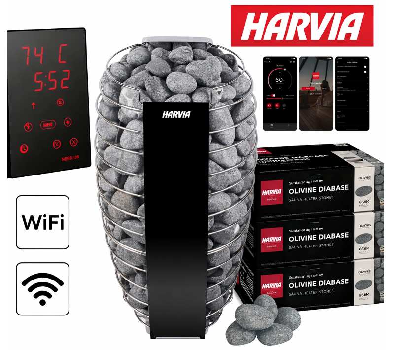 Harvia Spirit SP E Electric Sauna Heater Package