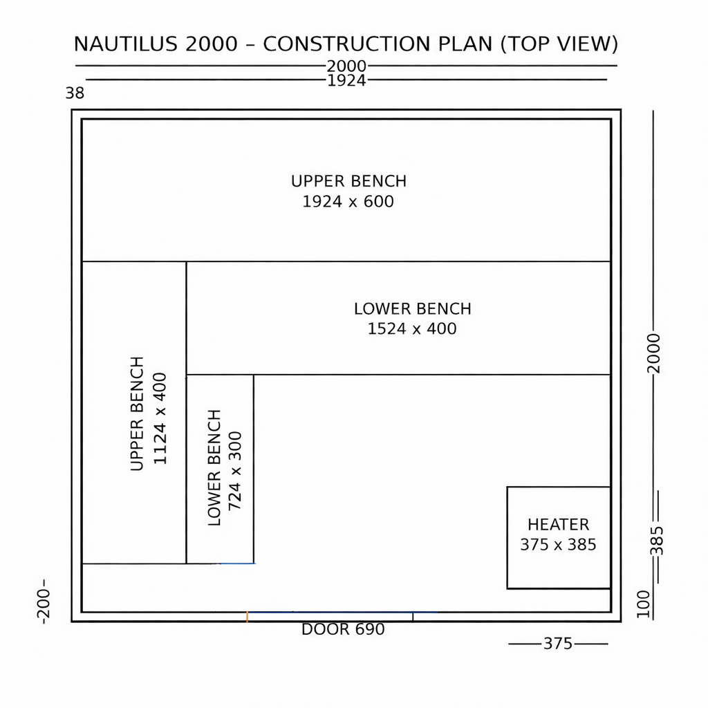 Serenify Nautilus 2000 (4–6 Person Sauna)