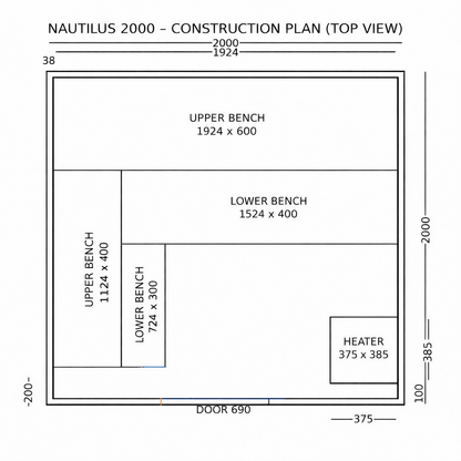 Serenify Nautilus 2000 (4–6 Person Sauna)